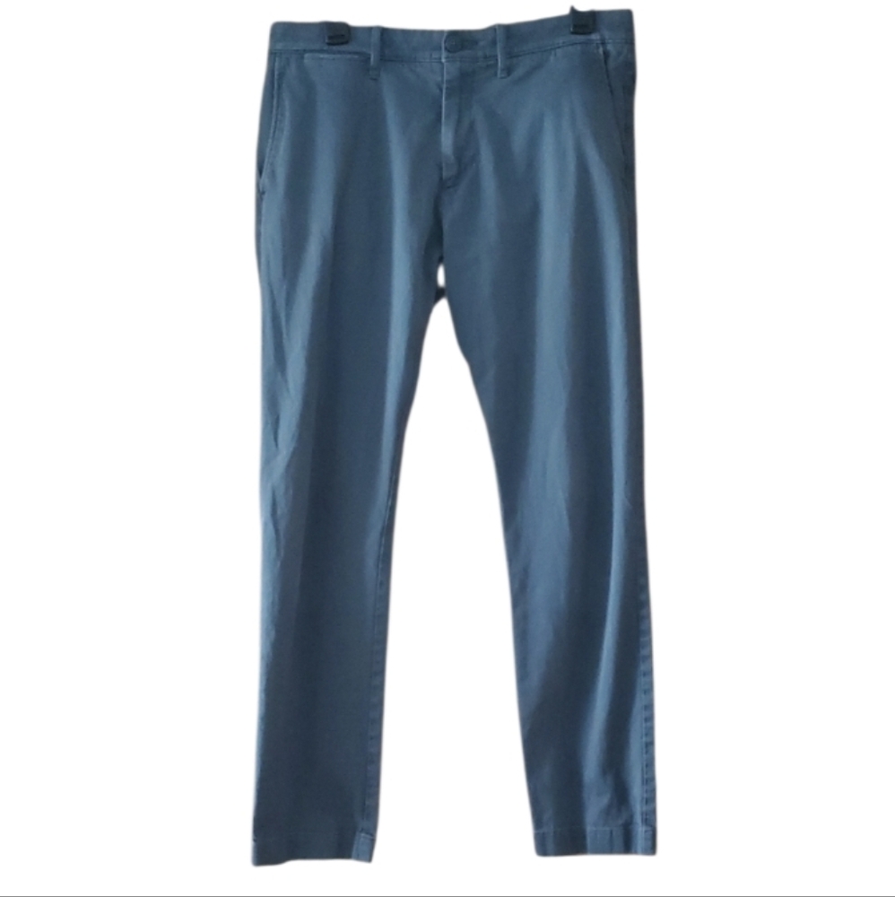 J Crew Mens Teal Gray Stretch‎ 484 Slim Straight Fit Chino Pants Size 31x32